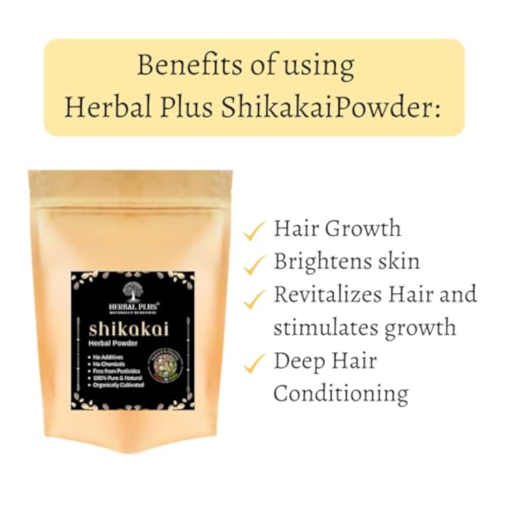 Shikakai Powder for Hair Conditioning, 125 GM