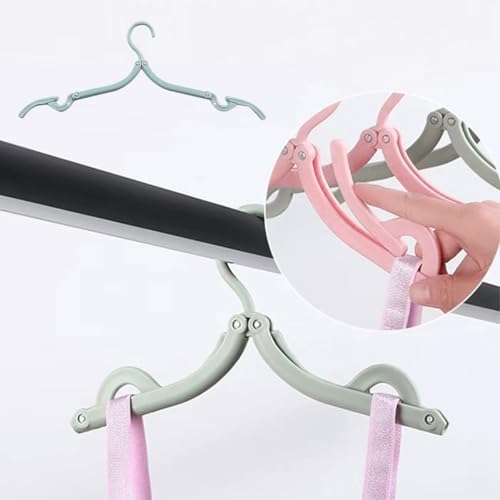 GiantGo Tragbare Reise-Kleiderbügel, platzsparend, zusammenklappbar, multifunktional, Reisezubehör für Urlaub, Camping und Zuhause, Reisen, Outdoor, Camping, 10 Farben, 20 Stück