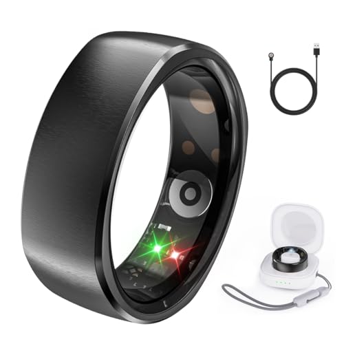 Rogbid Smart Ring für Herren Damen Smartringe Gesundheit Tracker mit Herzfrequenz, Blutsauerstoff, Blutdruck, Schlaftracker, Fitness Step Tracking, IP69 wasserdicht für iPhone und Android 11