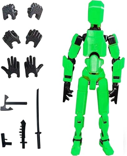 Image of Robot Figurine |Showpieces| Collectibles|Movable Multi-Joint Desktop Decorativeation for Kids & Adults, 3D Printed Lucky Robot Figurines|281