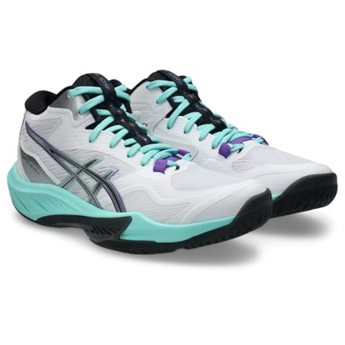 ASICS Women's Sky Elite FF MT 4 Volleyball Shoes, 7.5, White/Radiant Amethyst by ASICS - Used condition - Image 2