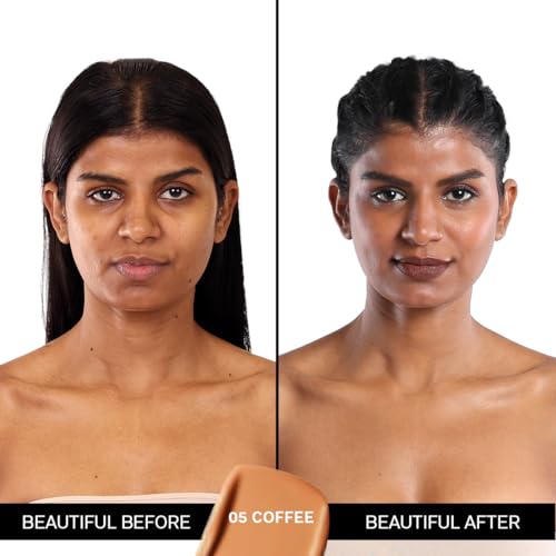 Image of FLiCKA The Base Story Cream Foundation for Face Makeup 8.5gm | Medium to High Coverage | Waterproof & Long Lasting | Smooth & Matte Finish with SPF | All Skin Types | 05 Coffee