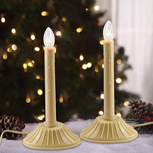 Oviejo 1 Light Christmas Electric Window Candles, 2 Pack