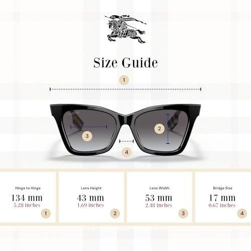 BURBERRY Elsa BE4346 Rectangular Sunglasses For Women +BUNDLE with ACCESSORY EYEWEAR KIT4