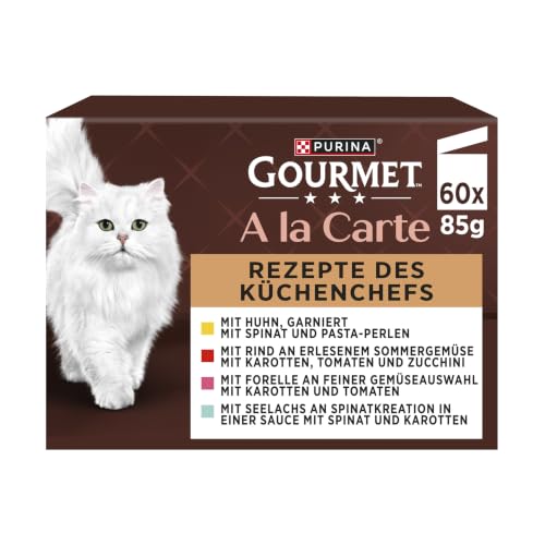 Gourmet A la Carte Katzenfutter nass Sorten-Mix 60er Pack (60 x 85g)