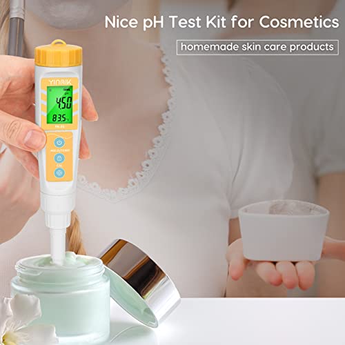 yinmik digital ph meter for food ph probe for sourdough and bread dough checking the ph of fermenting sausages and salami waterproof ph tester for solid and liquid soft soil sample