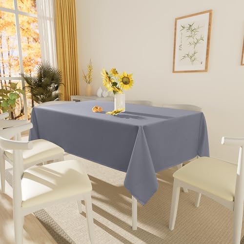Nappe polyester lavable et résistante lot de 2 nappes de table grises Homaxy