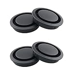 HJGarden 4PCS 50mm/2' Round Plastic Air Vent Ventilation Furniture Cabinet Closet Invisible Grille Cover Diffuser Ventilation Hole, Black