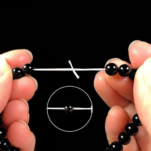 Cordón elástico de cuentas transparente e invisible para pulseras de 1 mm 5