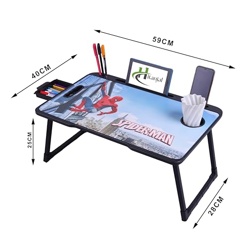 Image of Study Table Bed Table Premium Laptop Table /Foldable and Portable Wooden /Writing Desk for Office /Home /School (B Spider)