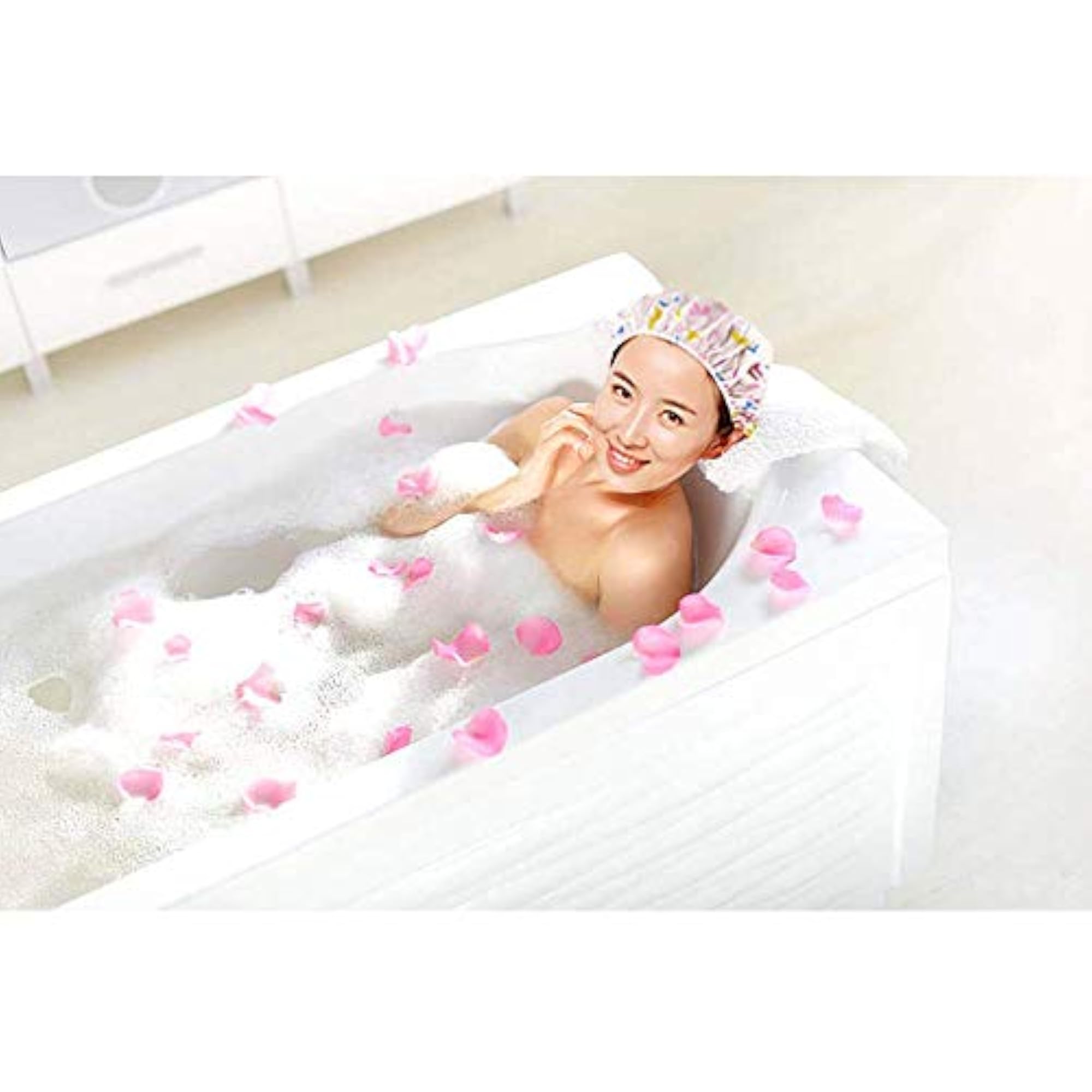 Reusable Waterproof Bathing Hair Cap, Women & Men