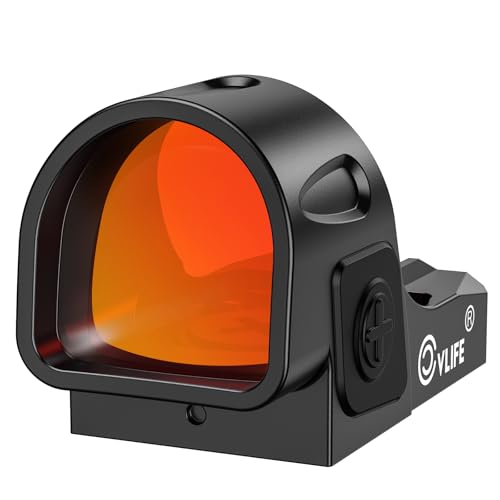 CVLIFE WolfCovert Auto-Brightness Multi Reticle Red Dot Sight for RMR, 3 MOA Dot & 32 MOA Circle Reflex Sight, Motion Awake Pistol Red Dot Scope Optic with Adapter Plate for MOS & 21mm Picatinny Base