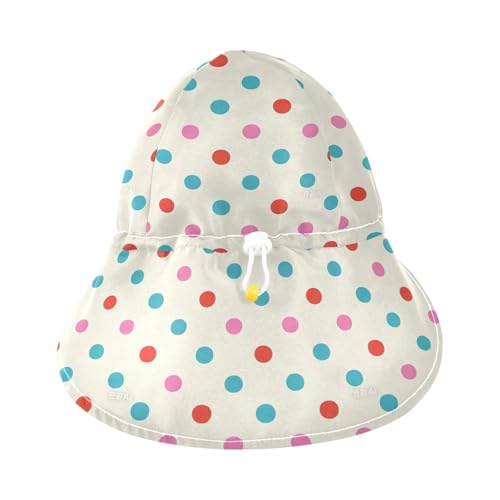 Infant Toddler & Kids Beach Hat Boy Water Hats Girl Sun Protection Wide Brim Beach Essentials Trendy Polka Dot Teal Red Peach3