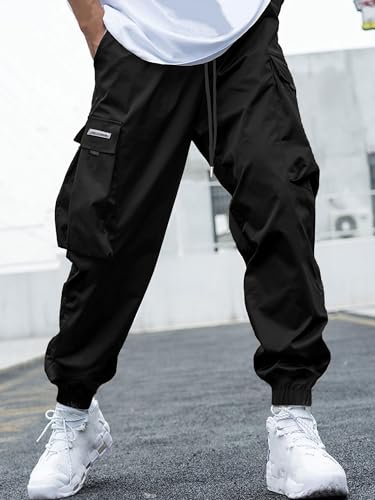 Mens Cargo Joggers Pants Elastic Waist Drawstring Baggy Sweatpants Techwear Pants for Men3
