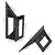 OwnMy Set of 2 Saddle Layout Square Gauge for Woodworking, 45/45 Degree and 90/45 Degree Square Layout Miter Angle Measuring T Ruler, Aluminum Alloy 3D Miter Scriber Template Tool for Carpenter