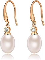 jiamiaoi Pearl Earrings for Women Pearl Drop Earrings Sterling Silver Freshwater Culture Pearl Earrings Pearl Dangle...