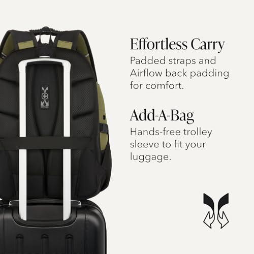 Image of SWISSGEAR 1900 ScanSmart Laptop Backpack, Fits Most 17-Inch Laptops, TSA-Friendly Lay-Flat Design, RFID Protection, and Tablet Pocket, Black, 31L, 18.5-Inch