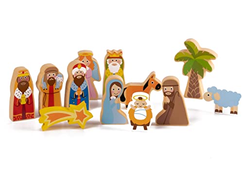 Prisp 69001 Wooden Nativity Scene For Kids - 20Pcs Set thumb #1