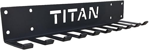 Titan Fitness 8in Depth Belt and Band Hanger, 10 gs, Accessory Rack for Resistance Bands, Mini Bands, Collars, Weight Belts
