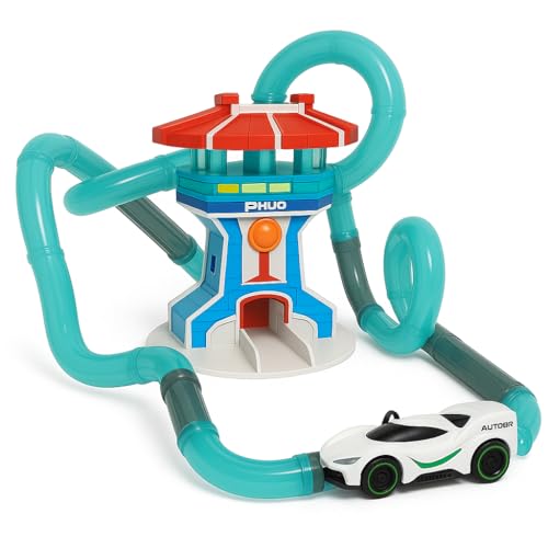 Pista de Corrida Interativa 3d com Tubos – 73 Peças, com Mini Car...