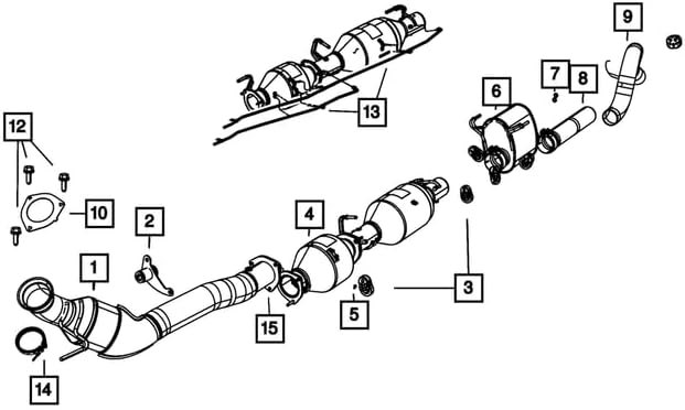 Mopar 52122196AD Diesel Catalytic Converter