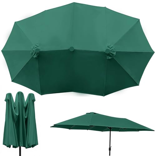 Ghygetrich Toldo de Recambio, Toldo de Recambio de Sombrilla Cubierta de Sombrilla Cubierta de Repuesto para Sombrilla Green