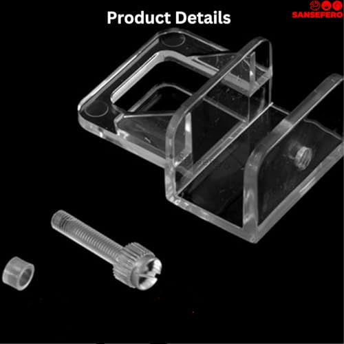 Image of SANSEFERO Premier Plants Aquarium Fish Tank Glass Cover Clip Support Holder Top Cover Adjustable Anti-Escape Holder For Fish Tank ( 6 Pieces)