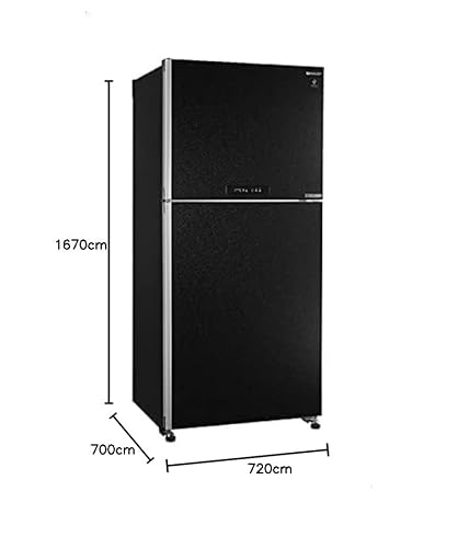 ثلاجة ديجيتال نوفروست ببابين بمحرك انفرتر من شارب SJ PV58G BK، 450 ليتر اسود , عدد 1