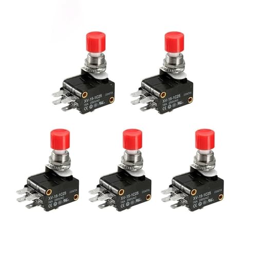 5 interruptores de límite tipo pulsador DS448 de 6 terminales