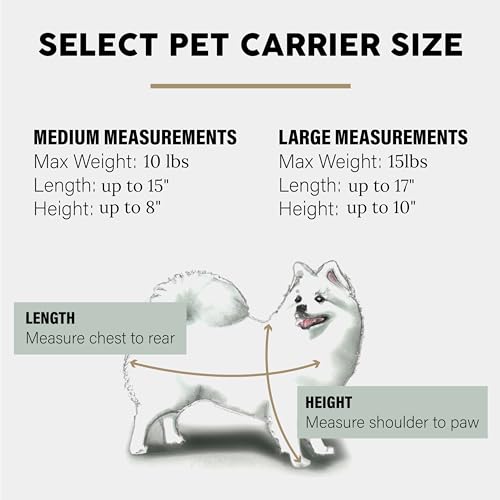 Airline Compliant Pet Carrier | Travel Bag & Car Seat | Calming - Durable - Stylish | Best for Most Pets up to 15lbs