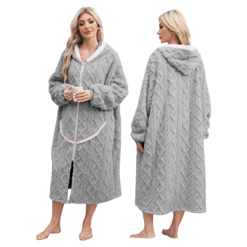 FEELJAM Decke mit Ärmeln und Kapuze, Kuscheldecke Hoodiedecken...