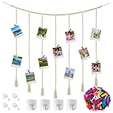 Cadeau idéal : Cette porte photo pince murale est le cadeau parfait pour vos amis, votre famille ou votre partenaire qui apprécient la vie et aiment immortaliser leurs souvenirs. Accrochez vos propres photos pour créer un cadeau vraiment unique