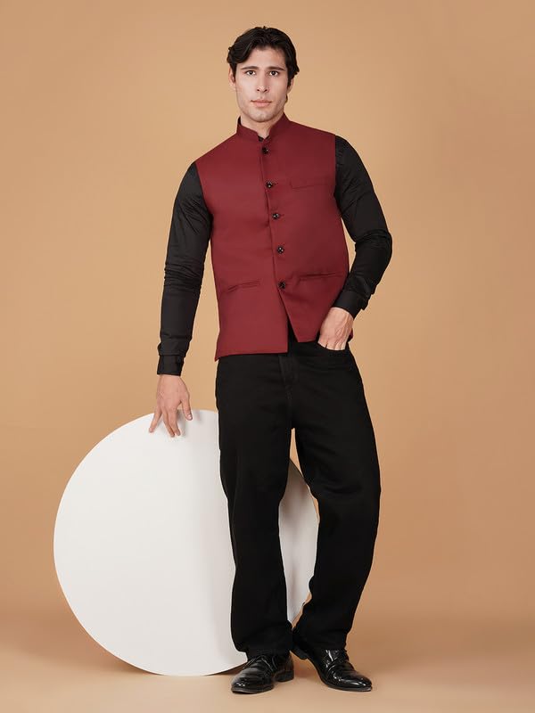 Image of DEIFIC Bandi Modi Koti, Nehru Jacket for Men, Cotton Waistcoat for All Occasion: Diwali, Wedding, Ethnic, Office Party, Formal & casual Look