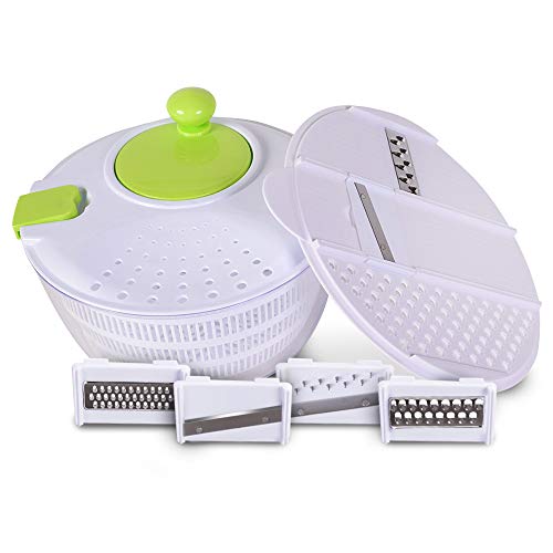Salad Spinner by Silverflye Large 1 Gallon (4 Quart) AllInOne Salad