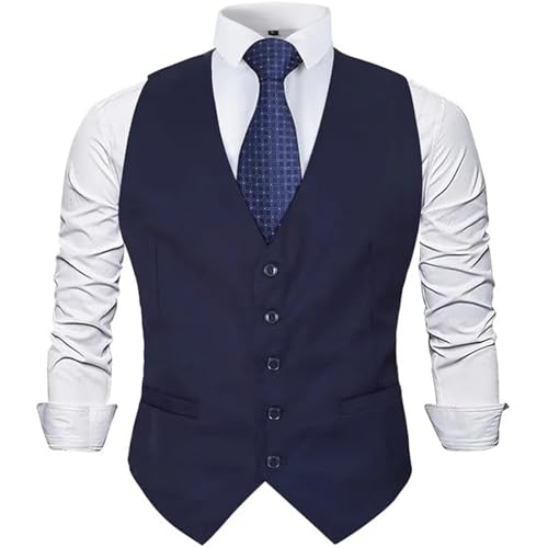 Men's Regular Fit Tuxedo Wrinkle-Resistant Waistcoat – Business & Wedding Vest3