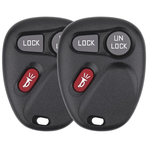 Vurkcy Key Fob Replacement for 2001-2002 Chevy Silverado Suburban Tahoe& GMC Sierra Yukon/ 01-04 S10 Sonoma/ 2002 Avalanche& Escalade Car Keyless Entry Remote Control,KOBLEAR1XT 15042968,3 Btn,2Pcs