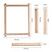 PandaHall Elite 1 Set Wood Knitting Weaving Looms with Yarns Warp Adjusting Rods Combs and Shuttles Include Detailed Instructions