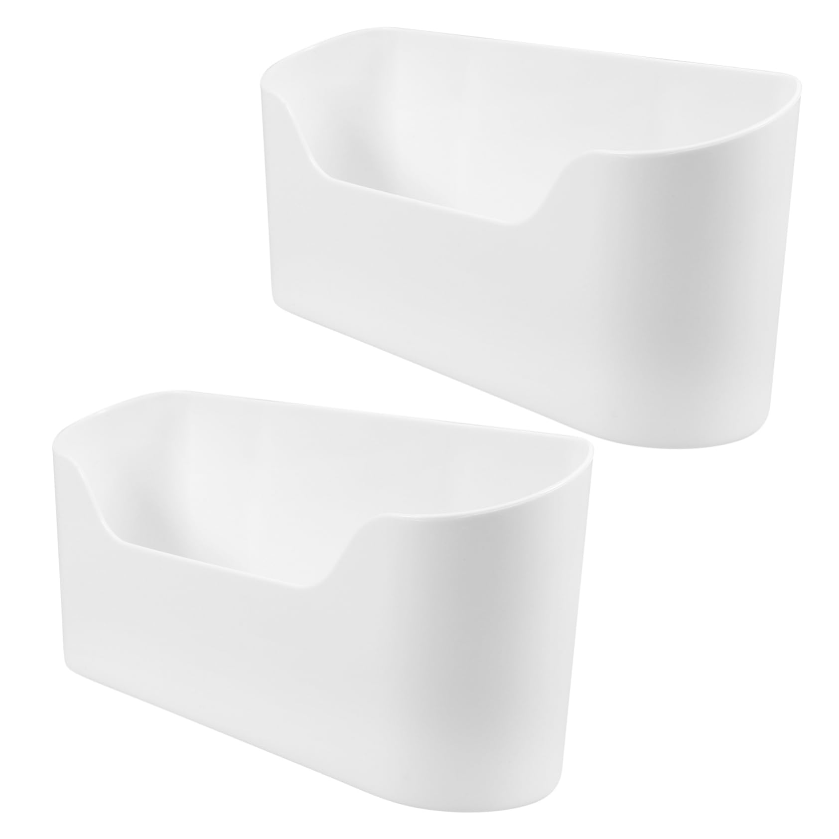GRIRIW 2pcs Wall-mounted Kitchen Organizer for Cabinet Doors Adhesive Floating Storage Containers Versatile Wall Storage for Makeup Office Supplies and Items