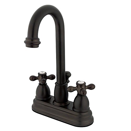 🔥 Cashback up to 70% Kingston Brass KB3615AX Restoration Deck Mount Lavatory Faucet with Retail Pop-Up, Oil Rubbed Bronze