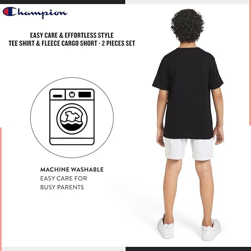 Image of Champion Boys 2 Piece Short Sleeve Shirt and Mesh Shorts Sets