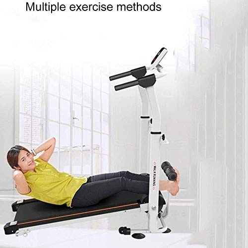Image of Folding Treadmills Non Electric Treadmillng Fitness Folding Runninghine with LCD Monitor Mechanical Treadmills for Home
