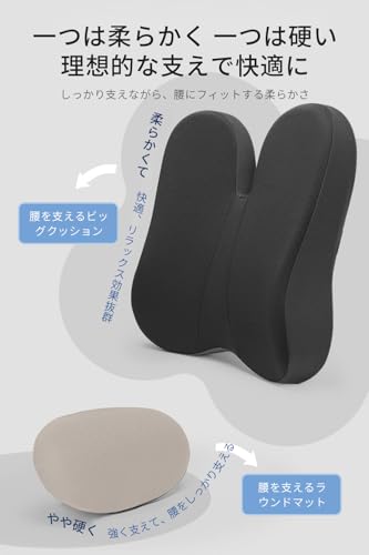 Gadeel 低反発 座布団&腰クッション 2点セット の商品画像 1