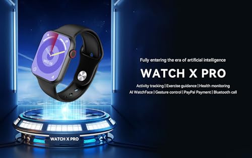 Microwear Watch X Pro, Relógio Inteligente, 45mm, Série 10, Á Prova D'Água, NFC, GPS e ChatGPT (Dou