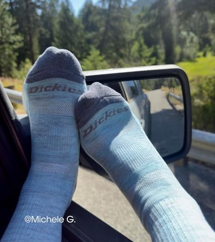 Image of Dickies Women's Dri-tech Advanced Moisture Wicking Mid-crew Socks, Available in M-l (6, 12 Pairs)