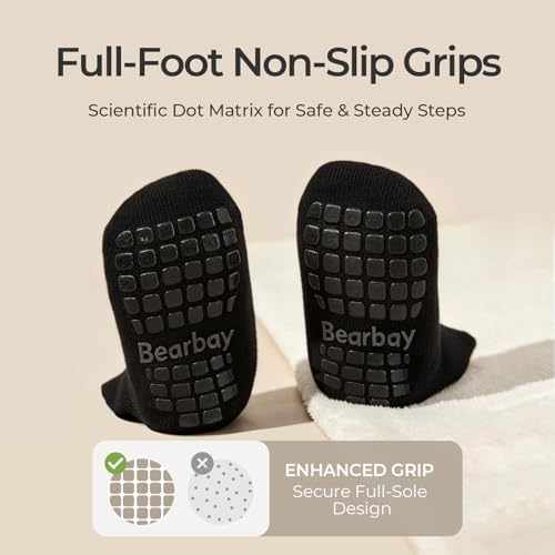 Image of Baby Non Slip Ankle Socks with Grippers for 0 Months-7 Years Old Walking Socks