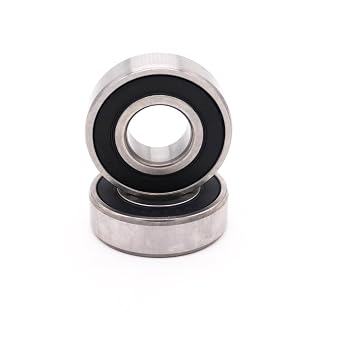 AXK 6204-2RS Deep Groove Ball Bearings - 2 Pack, 20x47x14mm, Double Rubber Sealed, Low Noise & Friction