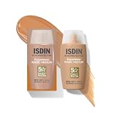 ISDIN Fotoprotector Fusion Water MAGIC Medium SPF 50, Protector Solar Facial Ultraligero Con Color, Crema Solar Que Unifica El Tono Y Protege Con Tecnología Full Spectrum, En 3 Tonos -50 ml