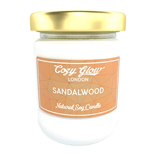 Bougie soja en bois de santal Cozy Glow grande taille parfumée maison