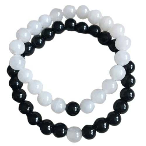 Bracelets amitié à distance en onyx cadeau duo FIZA_CPL_080