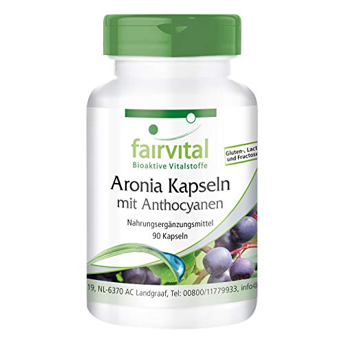 Aronia Capsules - Vegan - HIGH Dosage - 90 Capsules - 20% anthocyanins and 45% polyphenols